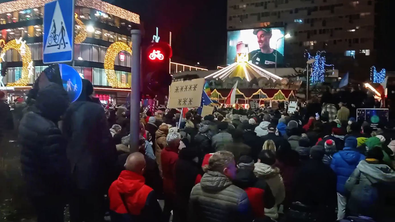 Protest "Wolne media" w Szczecinie