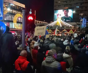 Protest Wolne media w Szczecinie