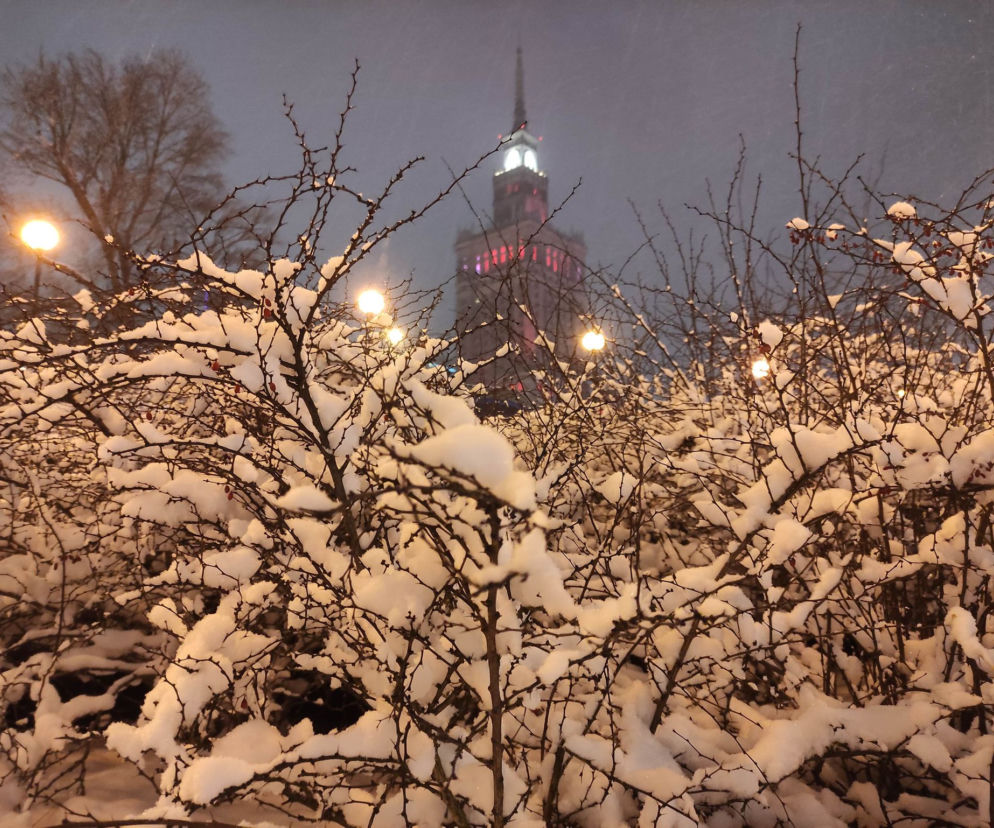 Śnieżna zima w Warszawie
