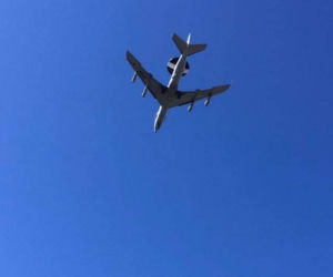 Samolot AWACS nad Krakowem