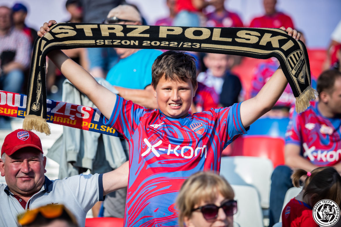 Kibice podczas meczu Raków Częstochowa - Jagiellonia Białystok 