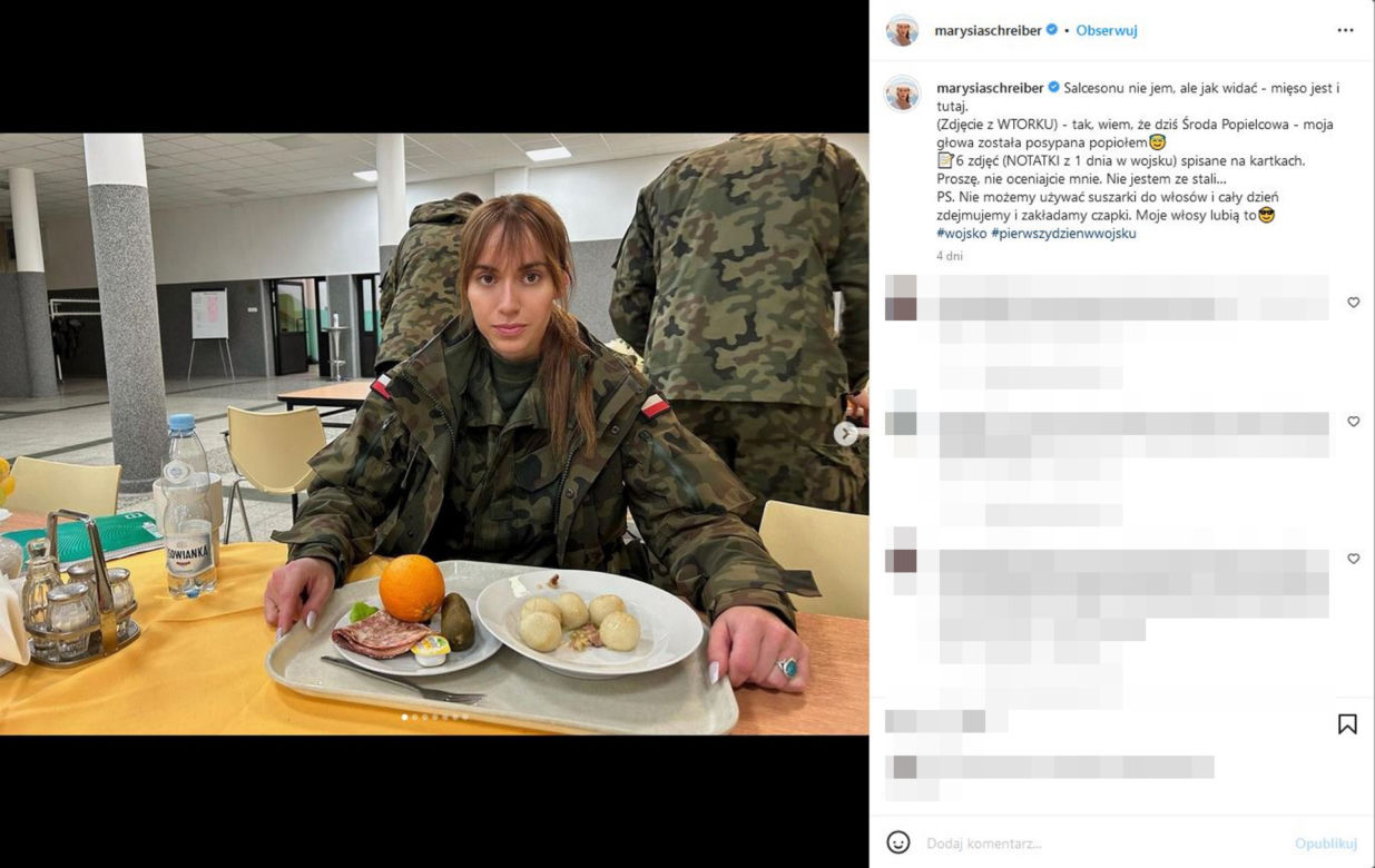 Marianna Schreiber w wojsku