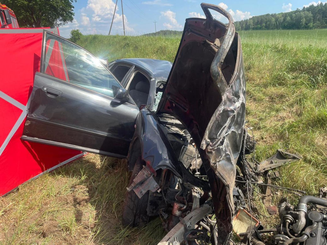 Tragiczny wypadek pod Nidzicą. Nie żyje 18-letni chłopak [ZDJĘCIA]