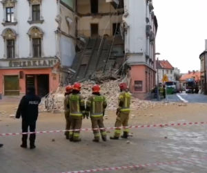 Rybnik. Zawaliła się ściana kamienicy Świerklaniec