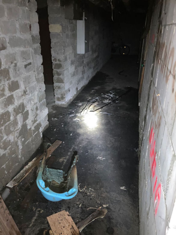 Pożar w bloku przy ul. Barszczańskiej w Białymstoku [22.02.23]