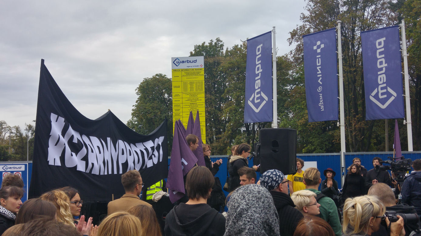 Czarny protest w Warszawie 22 września