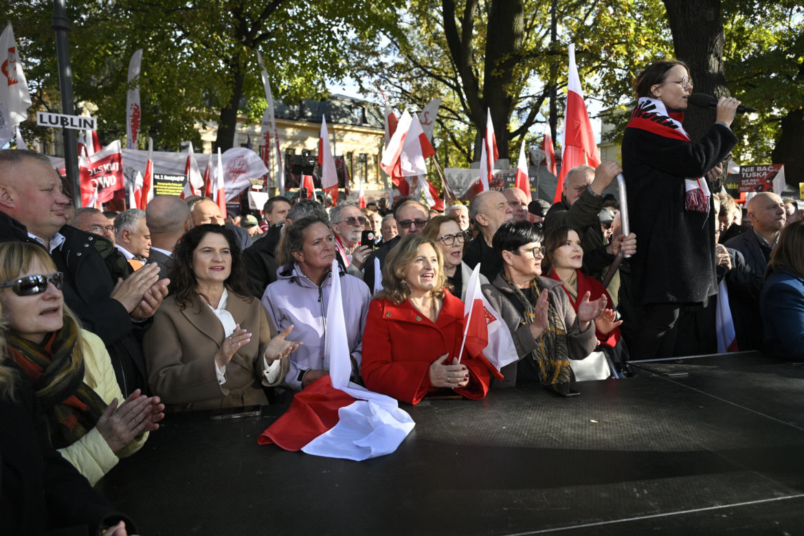 Protest pod TK. Kaczyński