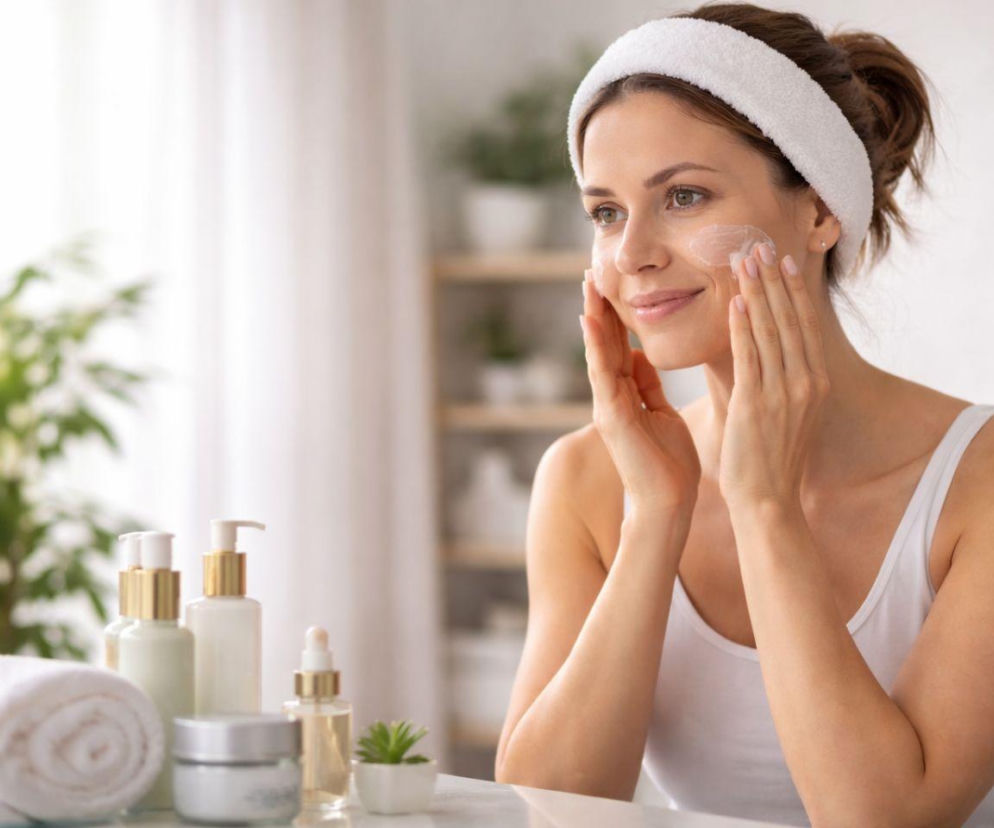 kobieta, pielęgnacja, kosmetyki