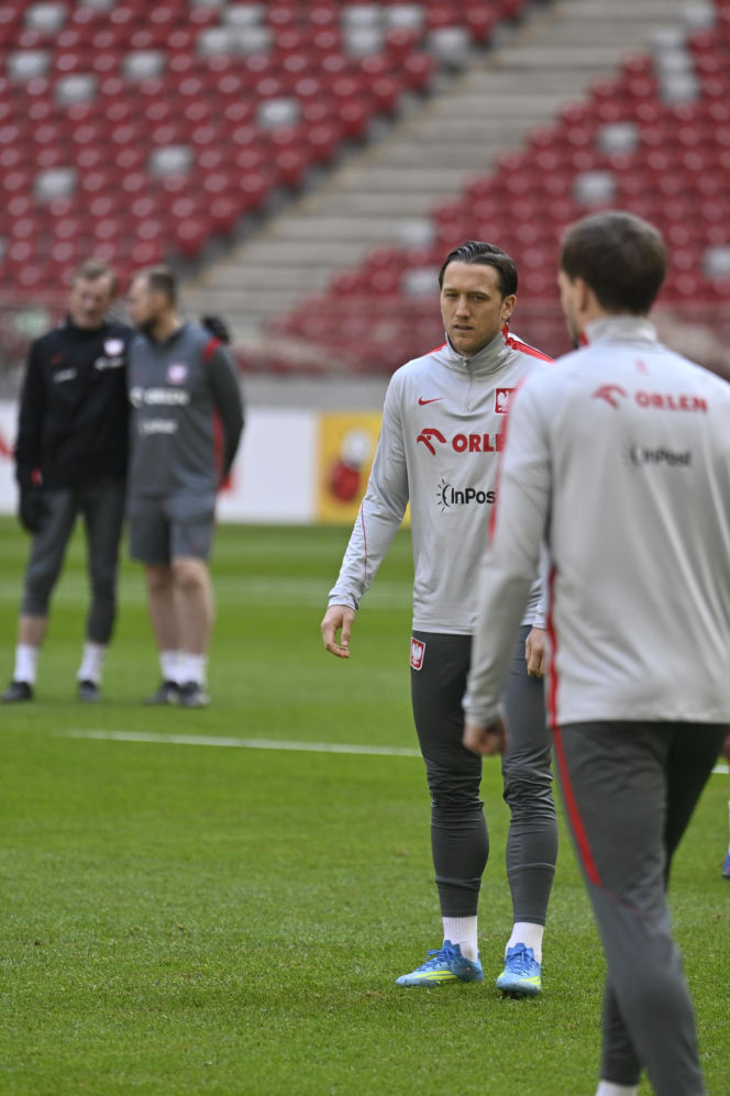 Trening reprezentacji Polski przed meczem ze Szwecją