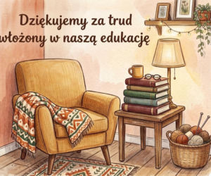 Kartka dla nauczyciela na koniec roku szkolnego