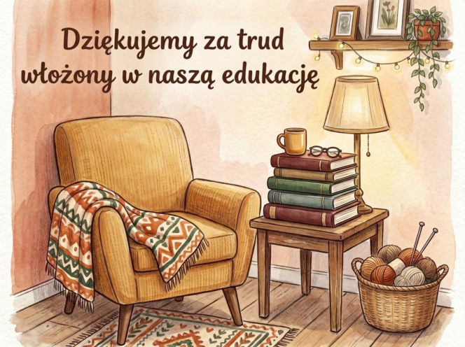 Kartka dla nauczyciela na koniec roku szkolnego