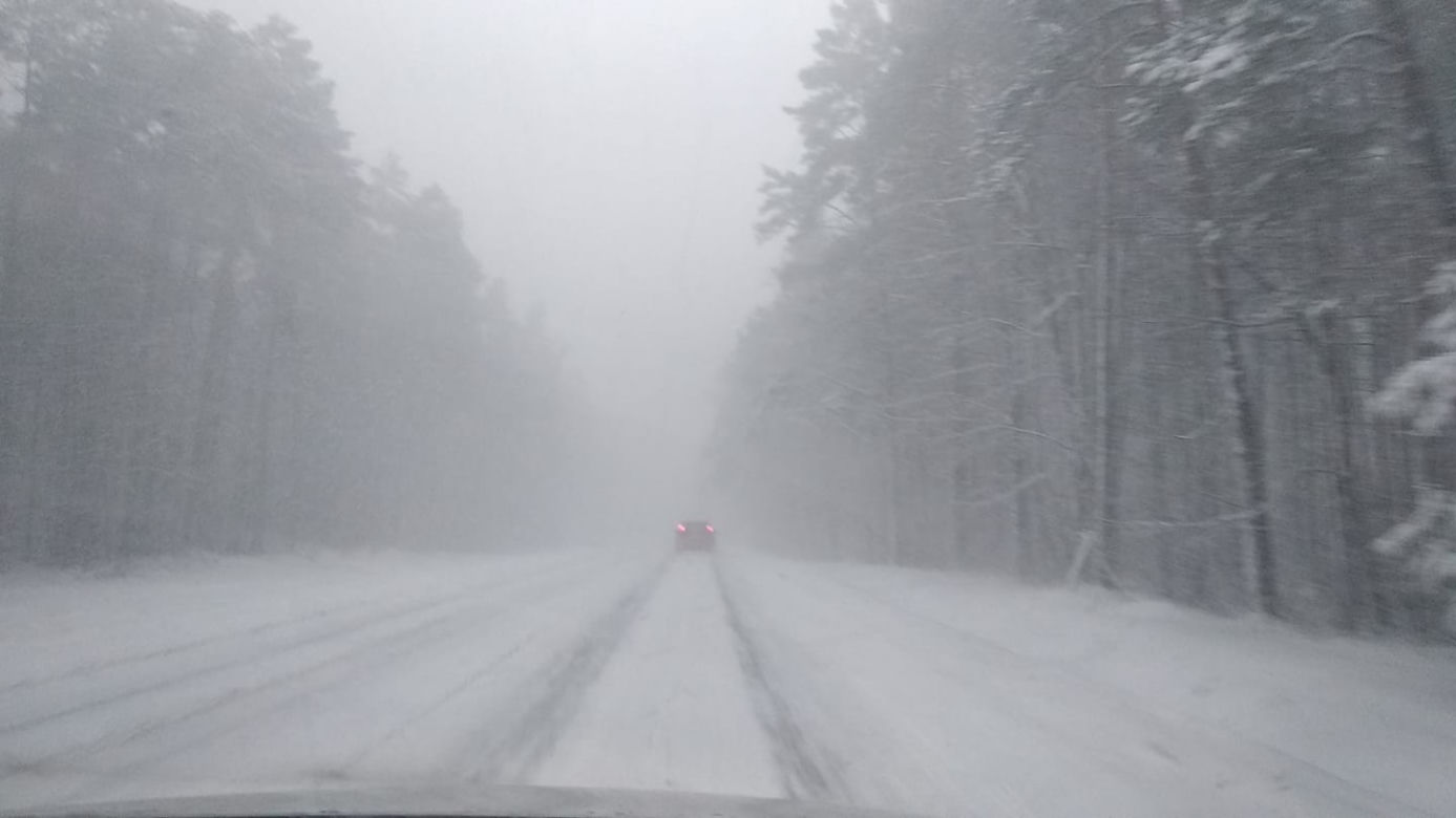 Śnieżyce w woj. podlaskim
