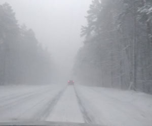 Śnieżyce w woj. podlaskim