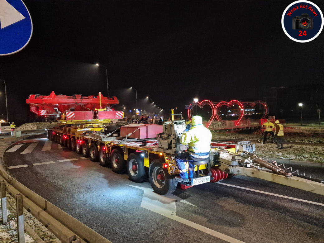 Kolejny wielki konwój zablokuje Warszawę. Transport napędu do tarczy TBM