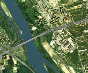 Most Północny - widok z lotu ptaka