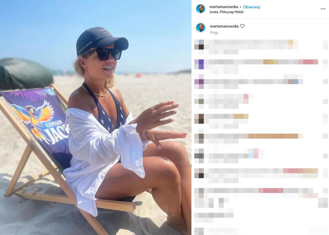 Marta Manowska na plaży