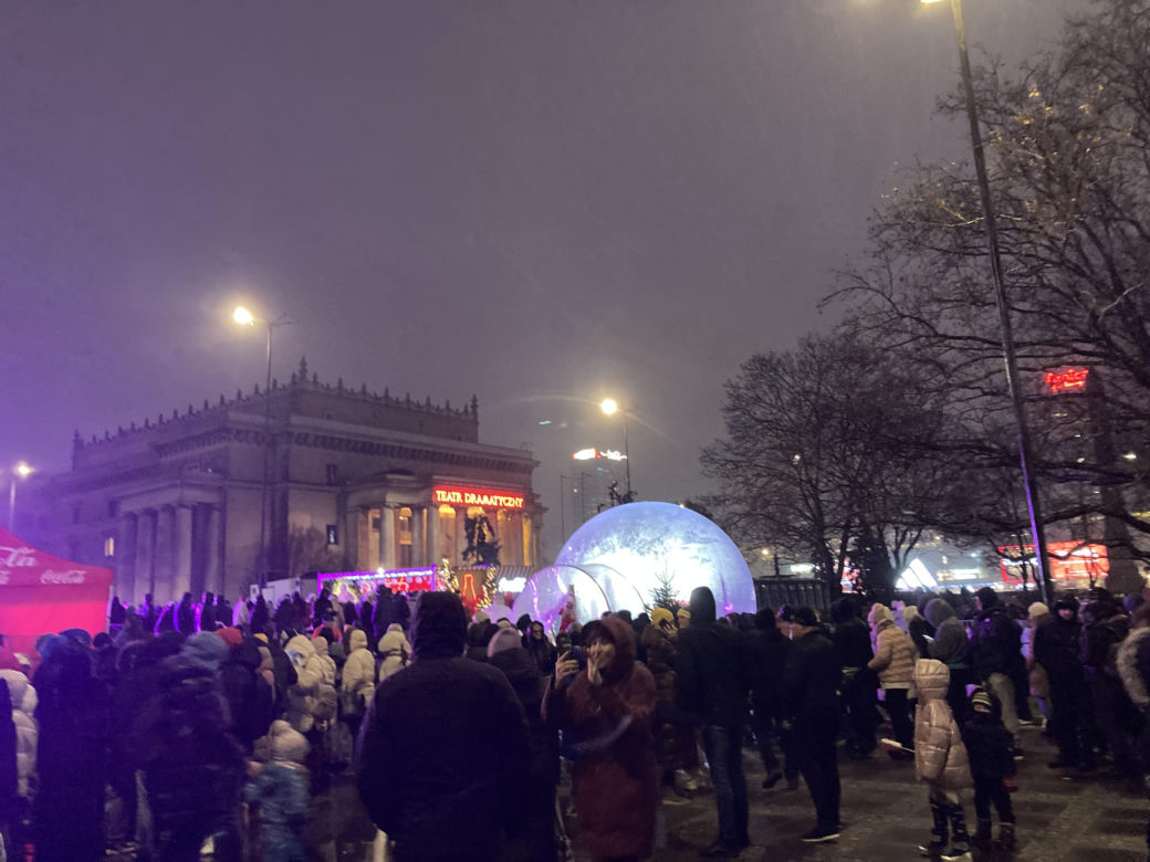Świąteczna ciężarówka Coca-Coli w Warszawie