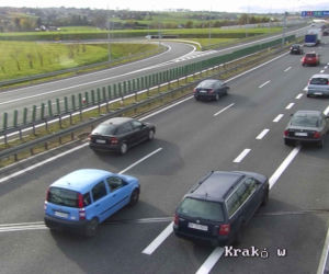 Korek na autostradzie A4 w Małopolsce
