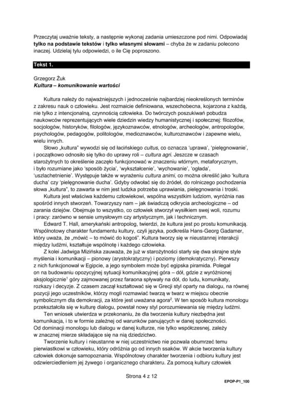 Matura polski 2024 - arkusz CKE stara formuła