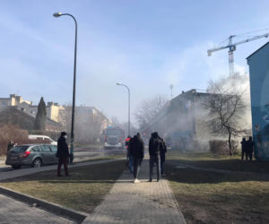 Pożar przy ul. Wrońskiej w Lublinie