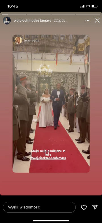 Wojciech Modest Amaro poprowadził córkę do ołtarza