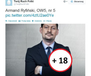 Poseł od PALIKOTA pokazał PALEC na Twitterze... Nawet dwa palce