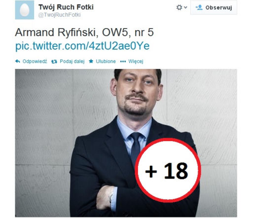 Poseł od PALIKOTA pokazał PALEC na Twitterze... Nawet dwa palce