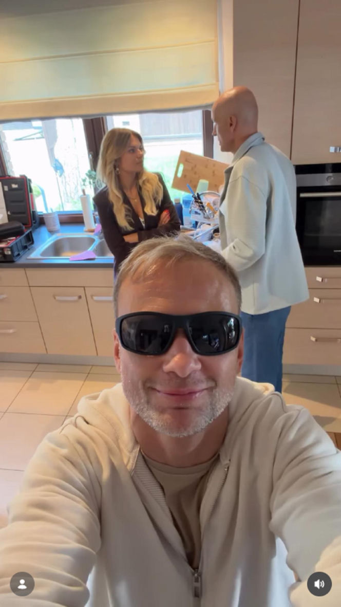 Na dobre i na złe nowy sezon na planie. Agata Woźnicka (Emilia Komarnicka), Rafał Konica (Robert Koszucki), Sławek (Sławomir Wierzbicki)