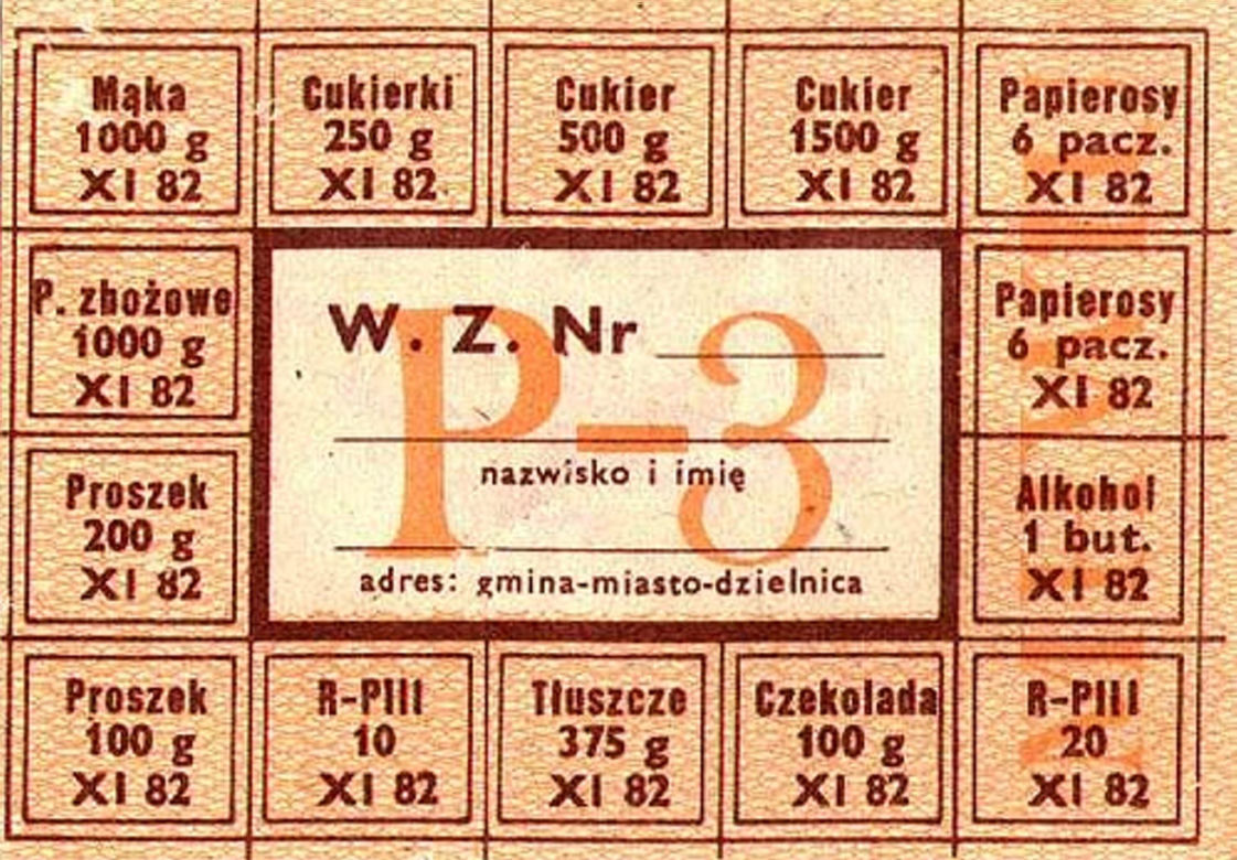 Reglamentacja życia. Kartki na żywność- symbol PRL-u
