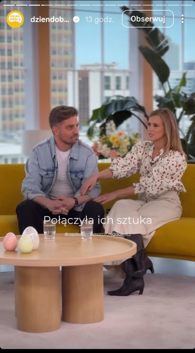 W takich spodniach przyszła do "DDTVN". Agnieszka Kaczorowska zachwyciła wiosenną stylizacją