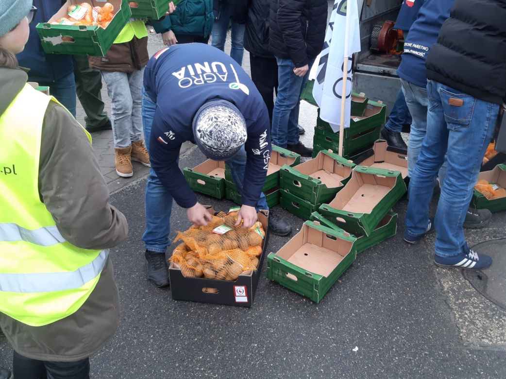 Protest rolników w Środzie Wielkopolskiej