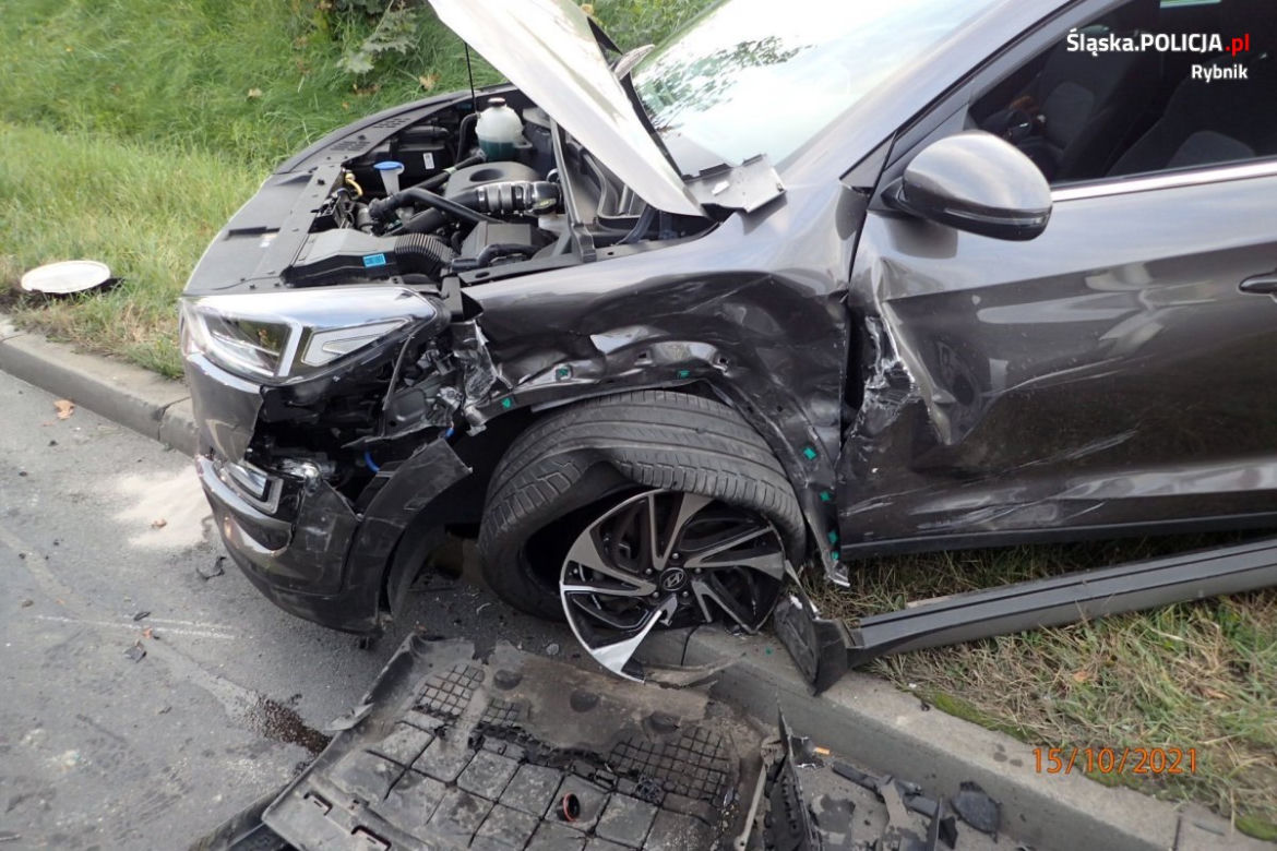 Wypadek w Rybniku. Kierowca jechał pod wpływem narkotyków?