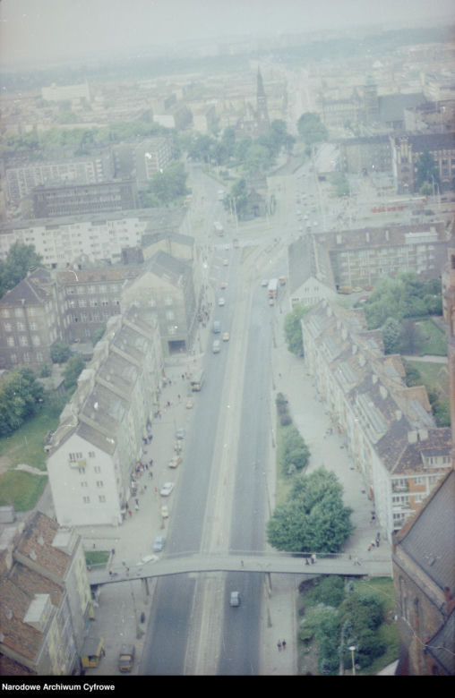 Szczecin z lotu ptaka w latach 80. XX wieku