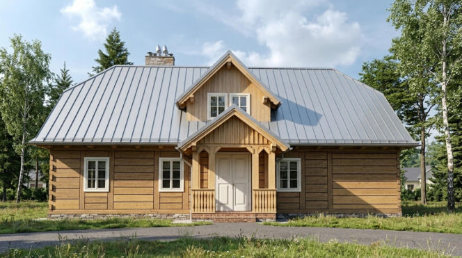 Wizualizacja - odbudowa budynku plebanii pod Krakowem