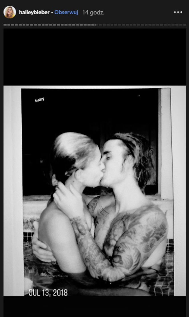 Hailey Bieber i Justin Bieber we wspomnieniach na Insta Stories
