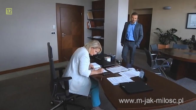 M jak miłość. Marta (Dominika Ostałowska), Andrzej (Krystian Wieczorek)