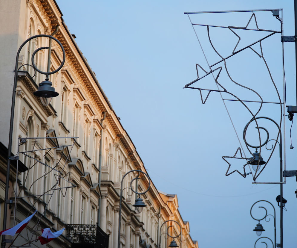 ozdoby świąteczne na ulicach- Kielce