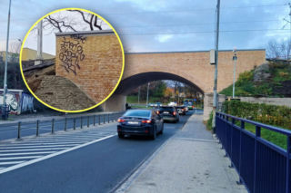 Świeżo odnowiony wiadukt już oszpecony. Pseudografficiarze nie znają pojęcia szacunek