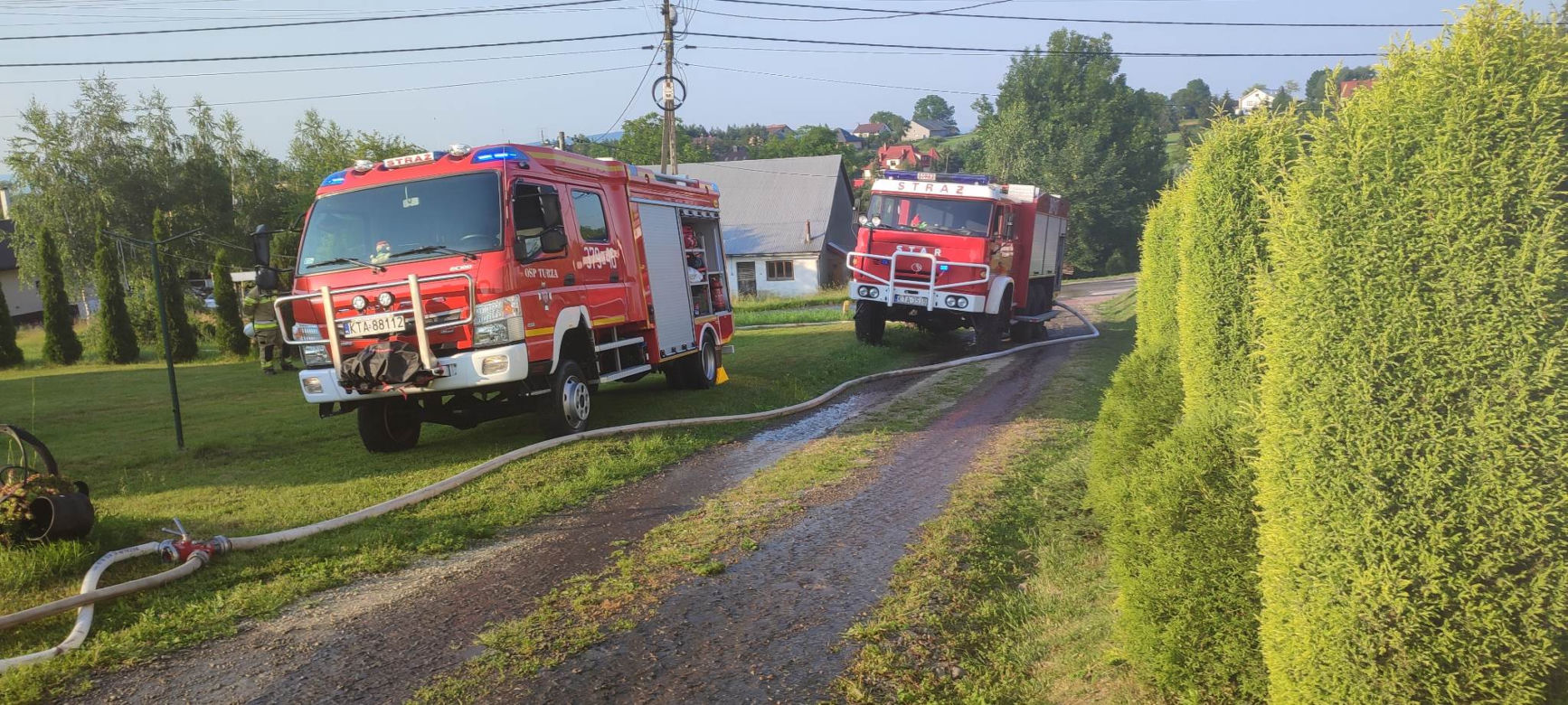 Gmina Rzepiennik Strzyżewski. Pożar budynku gospodarczego w Turzy