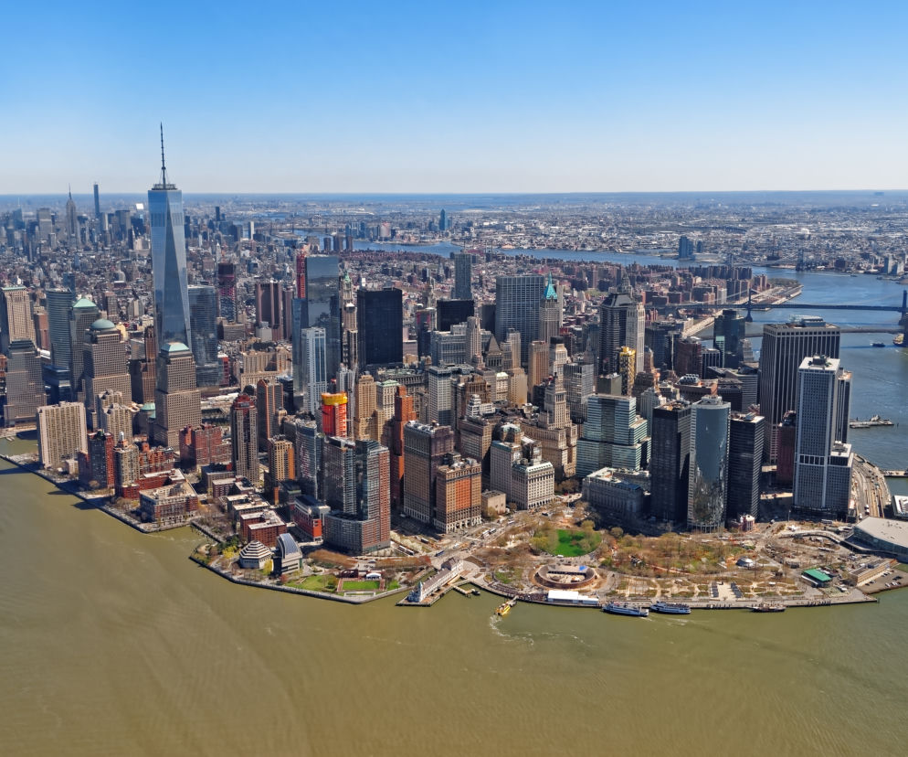Manhattan, widok na Manhattan, panoramam Nowego Jorku