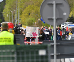 Protest na granicy polsko-niemieckiej w Lubieszynie