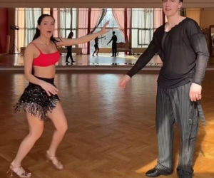 Natsu i Wojciech Kucina na treningu Tańca z Gwiazdami