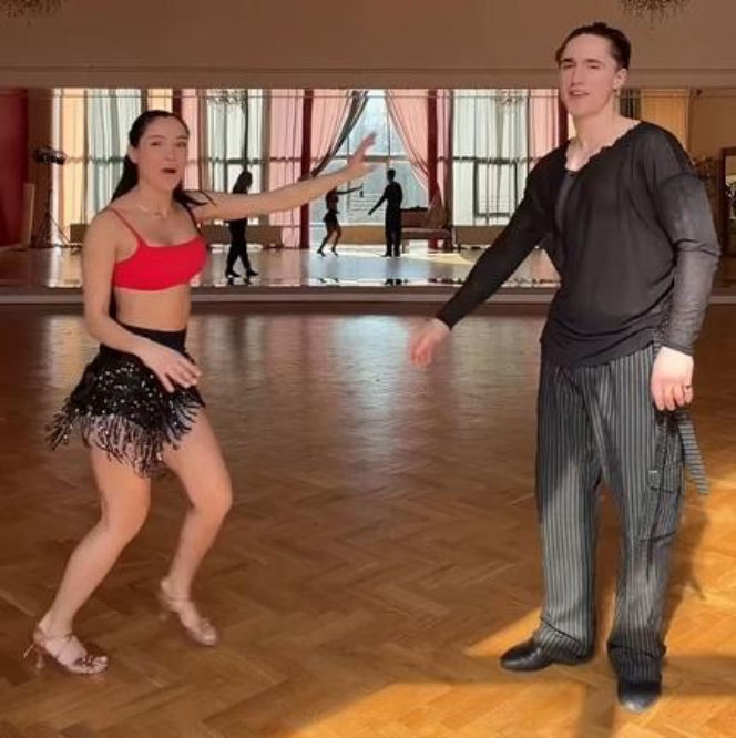 Natsu i Wojciech Kucina na treningu "Tańca z Gwiazdami"