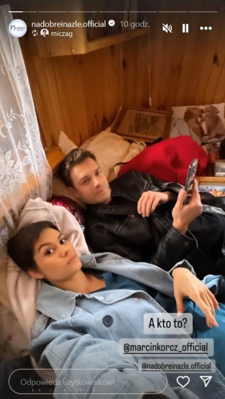 Na dobre i na złe na planie. Blanka (Pola Gonciarz), Mario Milewski (Marcin Korcz)