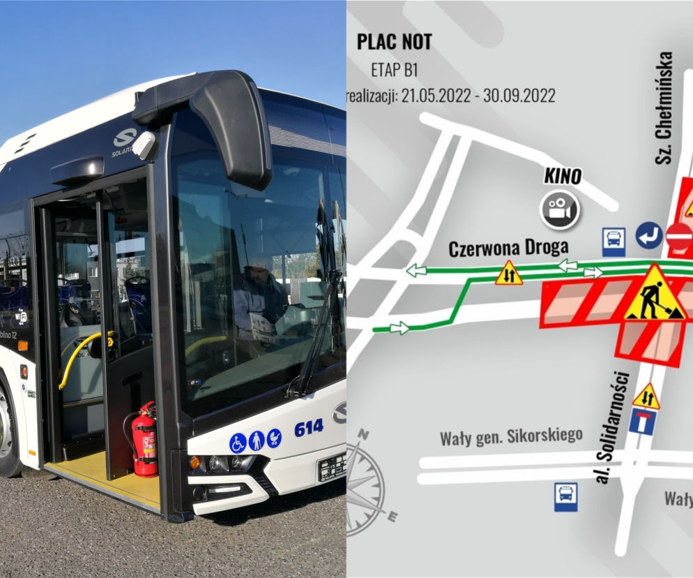 Utrudnienia drogowe w Toruniu i autobus MZK