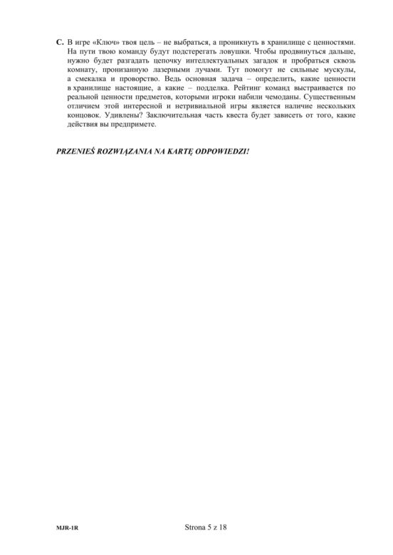 ARKUSZE CKE - Matura j. rosyjski - poziom rozszerzony 2019
