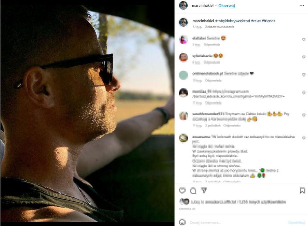 Marcin Hakiel spędza weekend z tajemniczą blondynką
