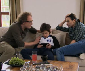 Barwy szczęścia. Marek (Marcin Perchuć), Witek (Witold Sosulski), Nina (Aleksandra Popławska)
