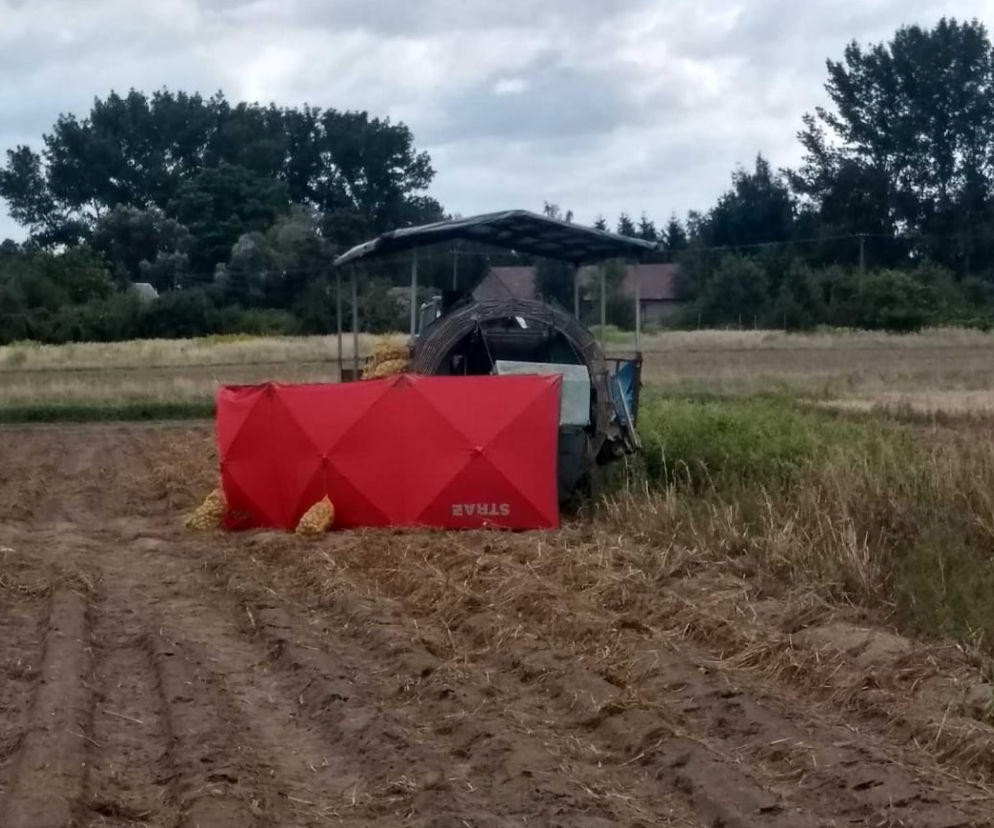 Kombajn wciągnął rolnika. Potworna śmierć na polu koło Błaszek