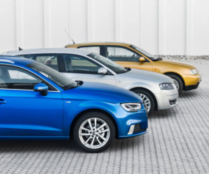 trzy generacje Audi A3